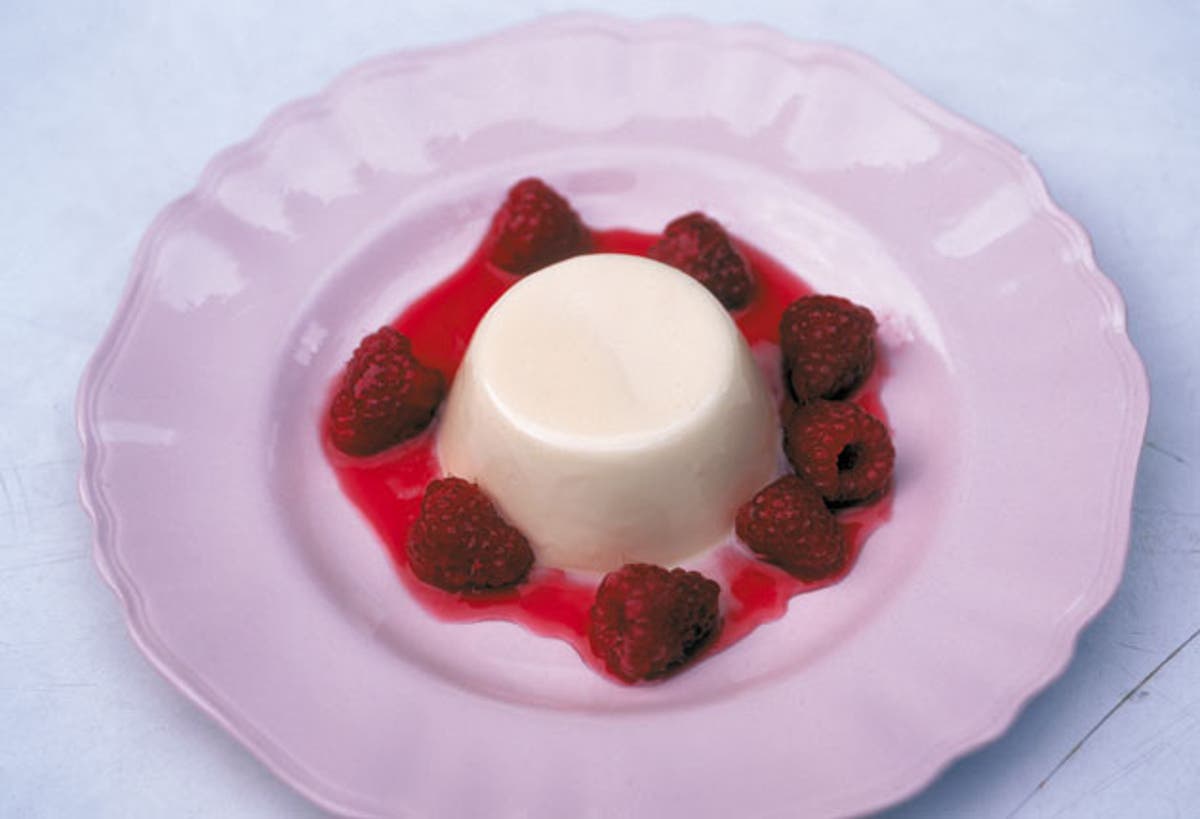 Elderflower buttermilk pudding with raspberries | The Independent | The ...