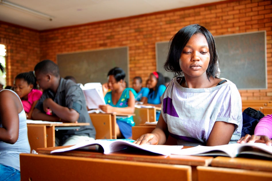 African refugees study at a school backed by UK aid money (UKaid/Department for International Development)