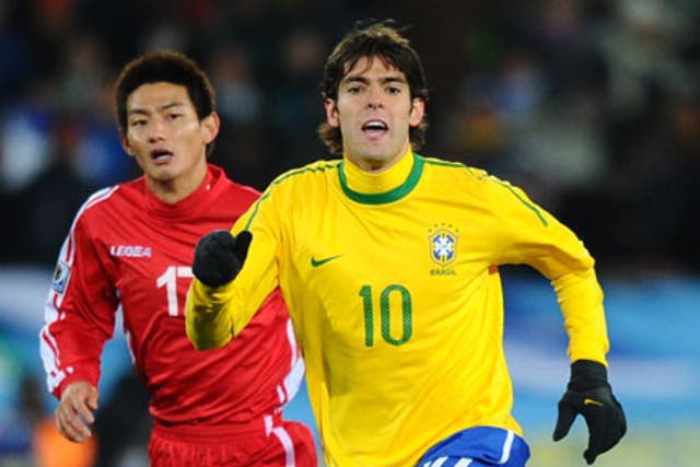 Kaka looked out of sorts against North Korea