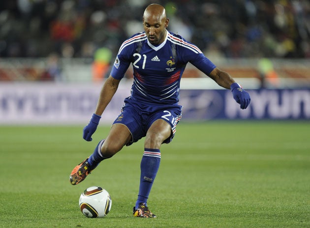 Anelka was banished from the France squad in South Africa for insulting the then coach Raymond Domenech