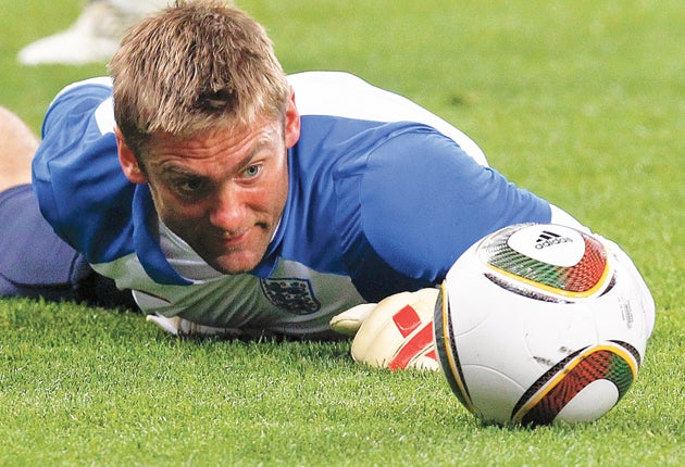 The ball famously evaded England's Rob Green against USA
