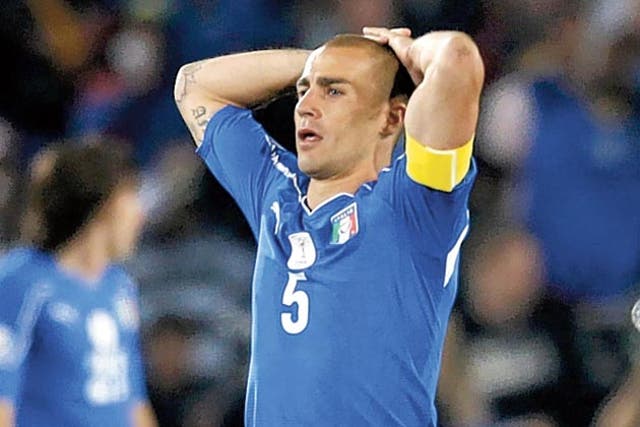 Cannavaro led his country to World Cup glory in 2006