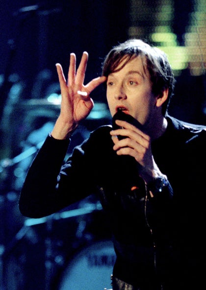 Far sighted: Jarvis Cocker of Pulp performing in 1995