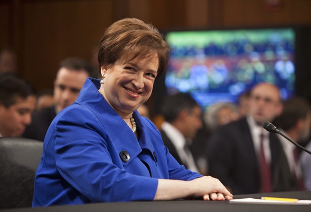 Elena Kagan during her confirmation hearing in 2010