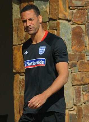 Ferdinand was injured while on England duty