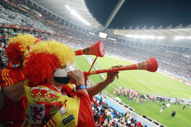 Vuvuzelas were hugely popular at the World Cup in South Africa