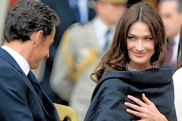 French first lady Carla Bruni-Sarkozy