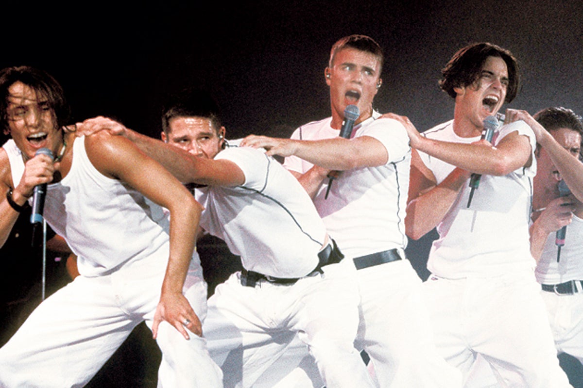They're back... Robbie Williams returns to his boy band roots | The ...