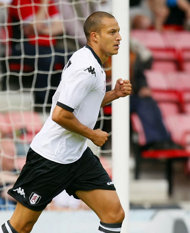 Bobby Zamora (above) edged Fulham ahead when he headed home Damian Duff's corner