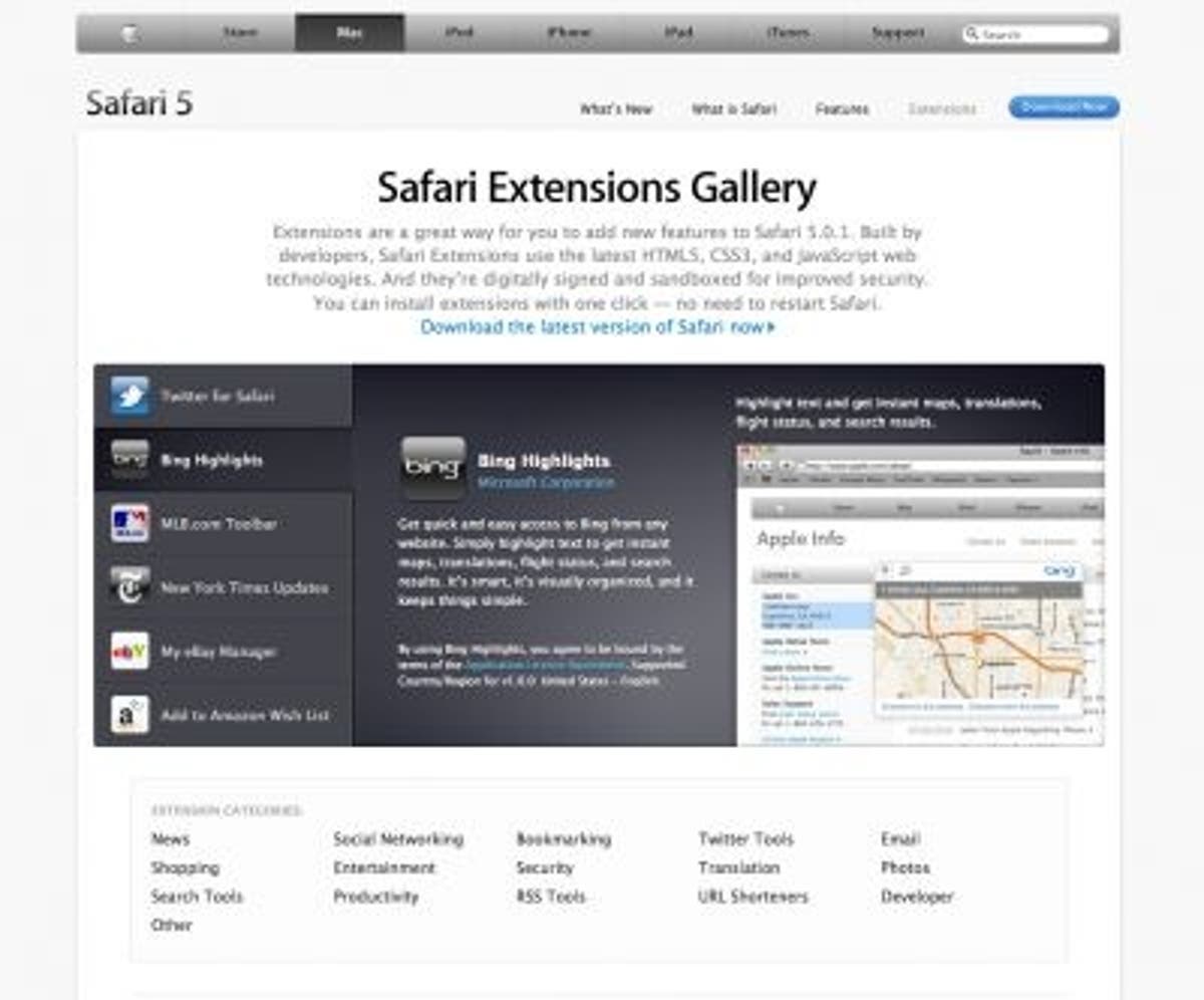 The security of Safari extensions