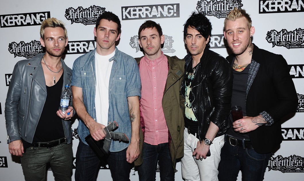 Ian Watkins, second from right, with Lostprophets