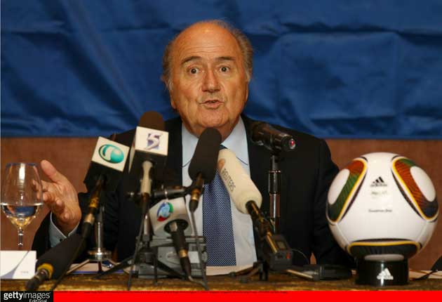 Blatter will soon be in England to inspect the World Cup bid