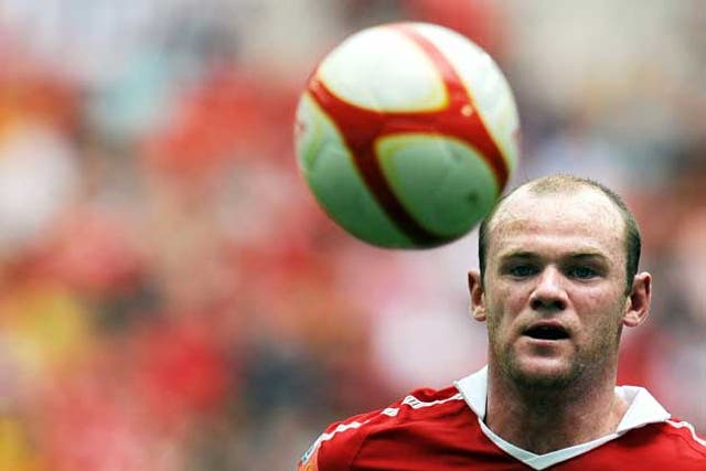 England striker Wayne Rooney opened the scoring at Old Trafford yesterday