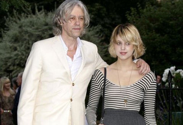 Peaches Geldof with father Bob