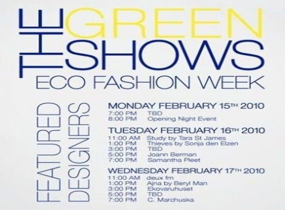 Green is the new black at New York Fashion Week | The Independent | The ...
