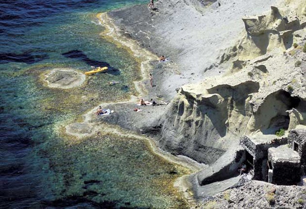 Elemental beauty: the black volcanic sand beach at Pollara