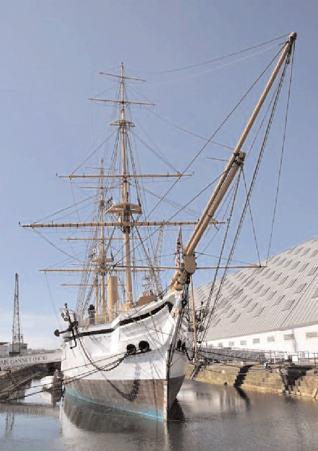 Slooped up: the restored HMS Gannet was built in 1878