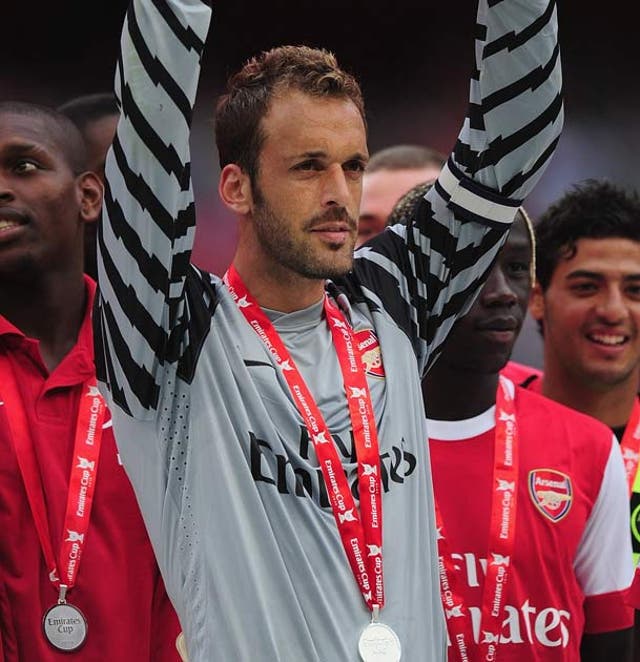 Almunia has slipped down the pecking order