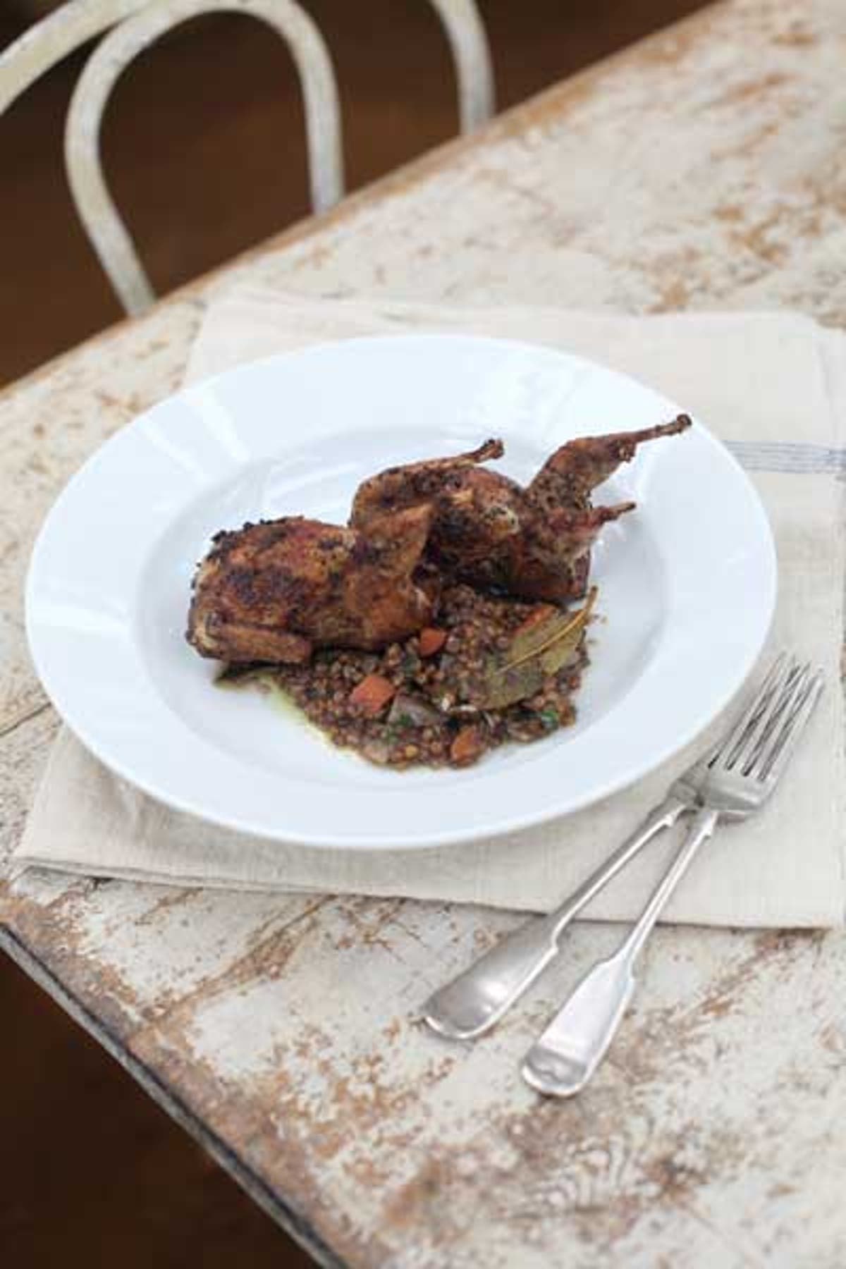 Quail with red wine lentils The Independent The Independent