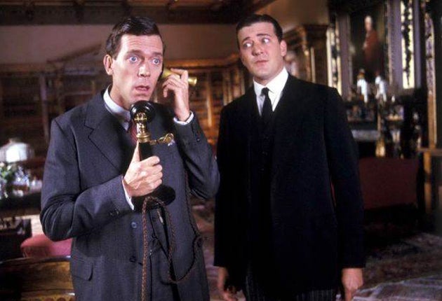 Hugh Laurie and Stephen Fry in their hit Nineties comedy series, ‘Jeeves and Wooster’