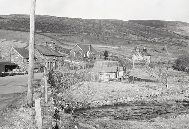 The village of Capel Celyn in the 1950s before it was submerged for a reservoir to serve Liverpool