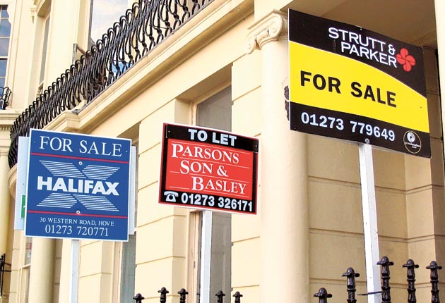 Estate agent signs