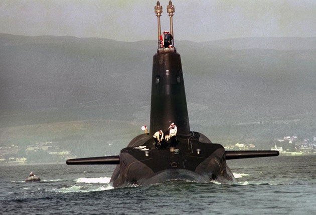 The Trident nuclear weapons system will not be replaced for now
