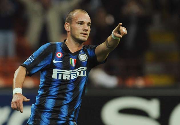 Internazionale midfielder Wesley Sneijder