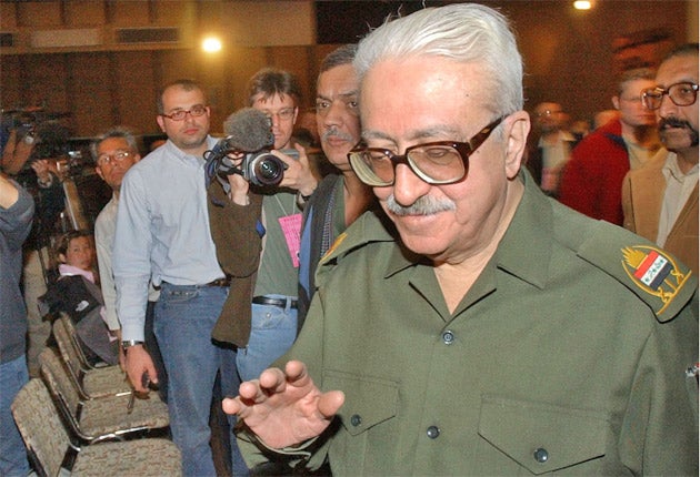 Tariq Aziz was effectively head of the Iraqi government during Saddam's premiership