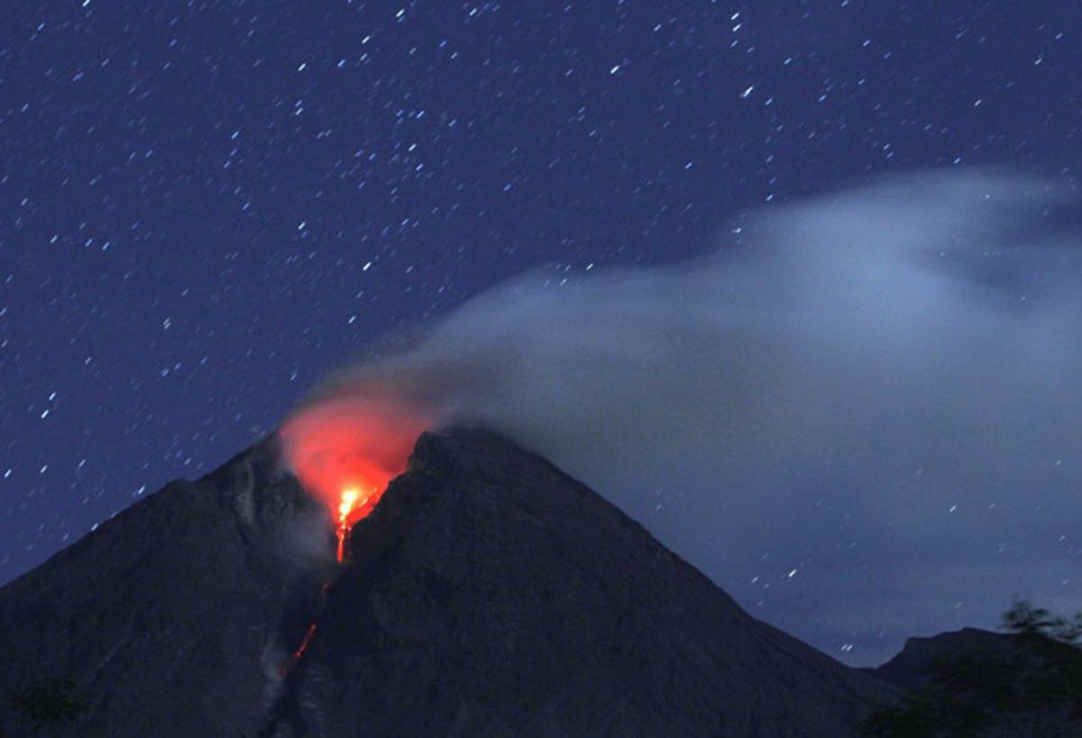 Merapi lights up the skies again | The Independent | The Independent