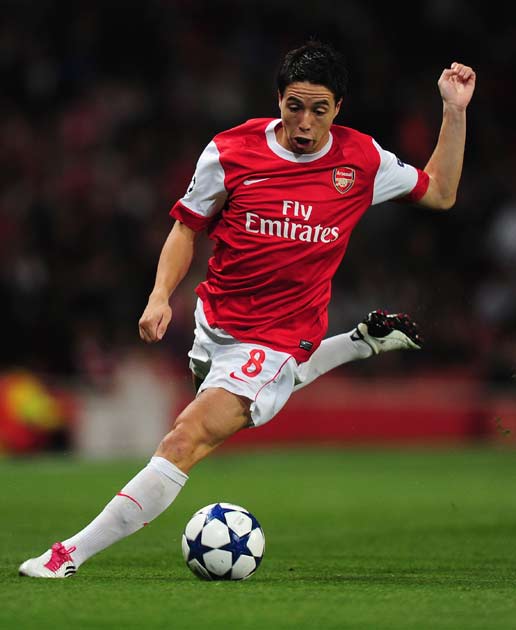 Nasri scored twice for Arsenal against Fulham at the Emirates