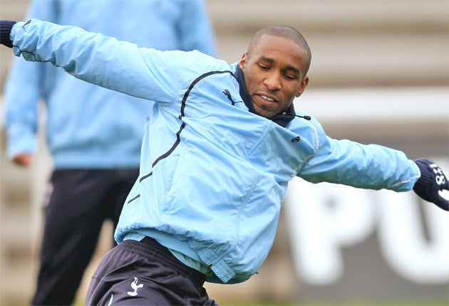 Defoe has a small fracture to his wrist which he sustained in Tottenham's game against Birmingham on Sunday