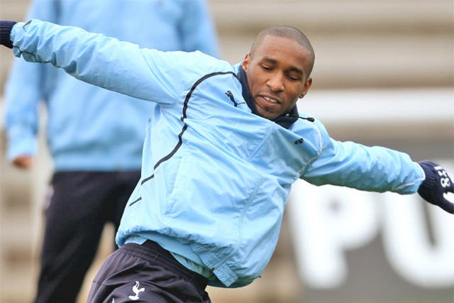 Defoe has a small fracture to his wrist which he sustained in Tottenham's game against Birmingham on Sunday