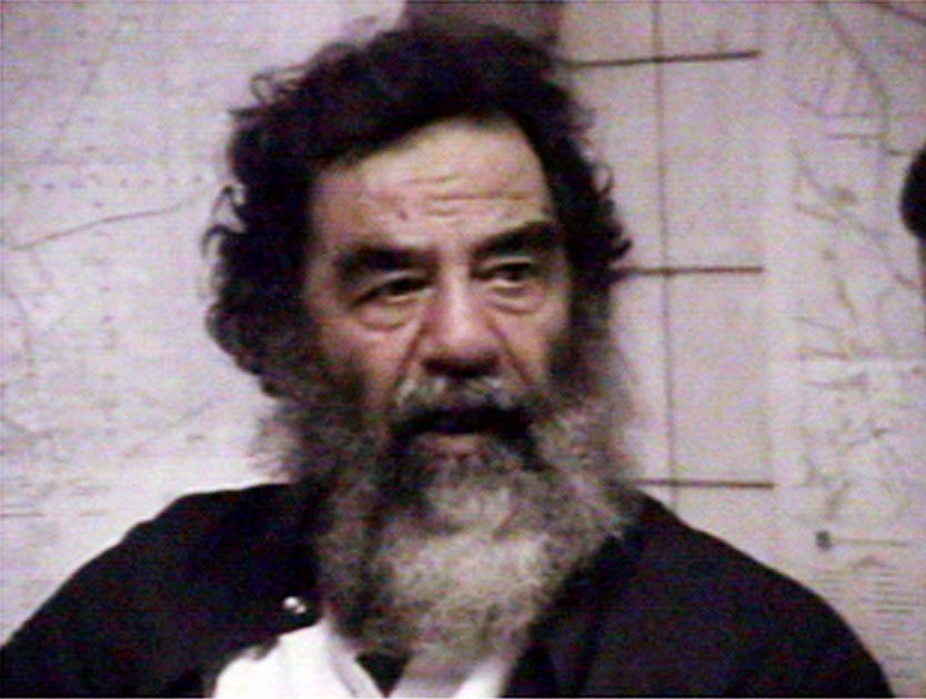 Saddam Hussein after his capture in 2003