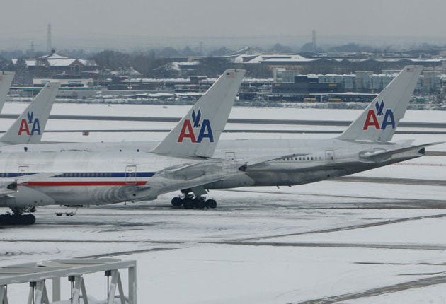 Snow grounded planes at Heathrow last December