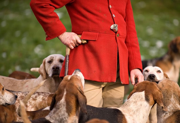 A Boxing Day hunt gathers near Barlow in Derbyshire. The ban has not stopped traditional meets going ahead