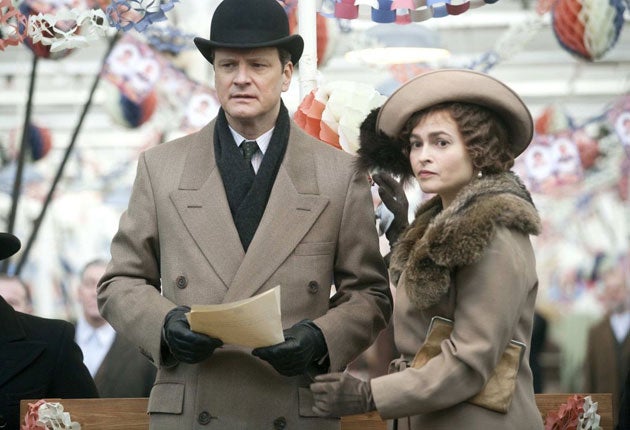 Colin Firth as King George VI with Helena Bonham Carter as Queen Elizabeth The Queen Mother in ‘The King’s Speech’