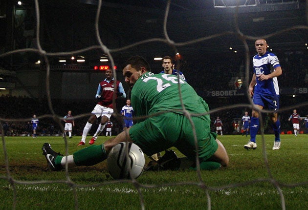 Foster will not want to repeat the mistake he made in the semi-final against West Ham (above) at Wembley this afternoon