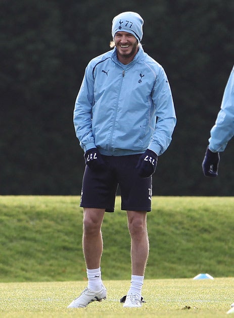 Beckham has been training with Spurs for the last six weeks