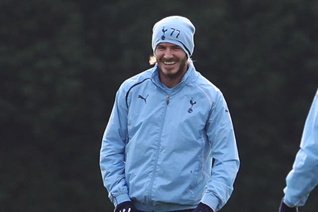 Beckham has been training with Spurs for the last six weeks