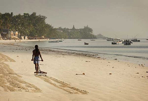 The coastal resort of Mombasa is popular with tourists