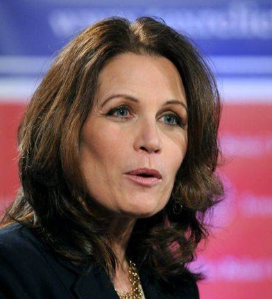 Michele Bachmann insisted yesterday she was joking when she said a hurricane and quake were God's warning to Washington