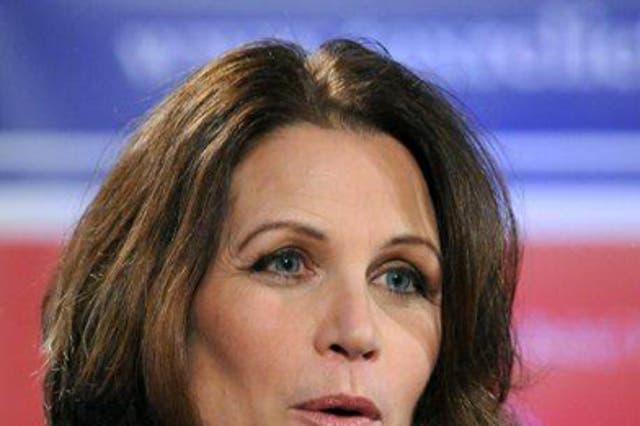 Michele Bachmann insisted yesterday she was joking when she said a hurricane and quake were God's warning to Washington