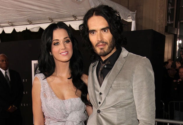 Happier times: Russell Brand and Katy Perry in 2010