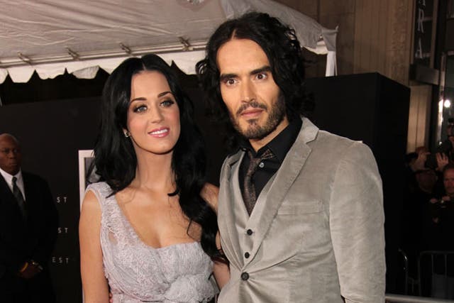 Happier times: Russell Brand and Katy Perry  in 2010