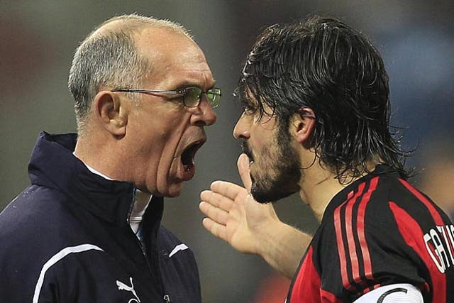Gattuso was banned for four European matches for headbutting Tottenham's assistant coach Joe Jordan in their Champions League last-16 tie in February