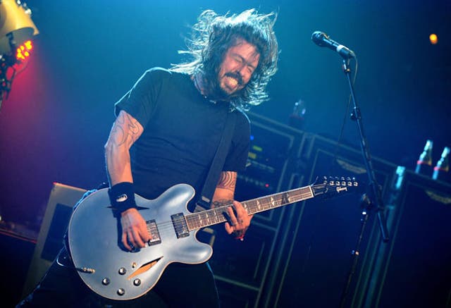 Dave Grohl played a short set on the night
