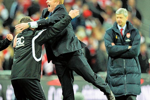 Wenger suffered defeat in the Carling Cup final