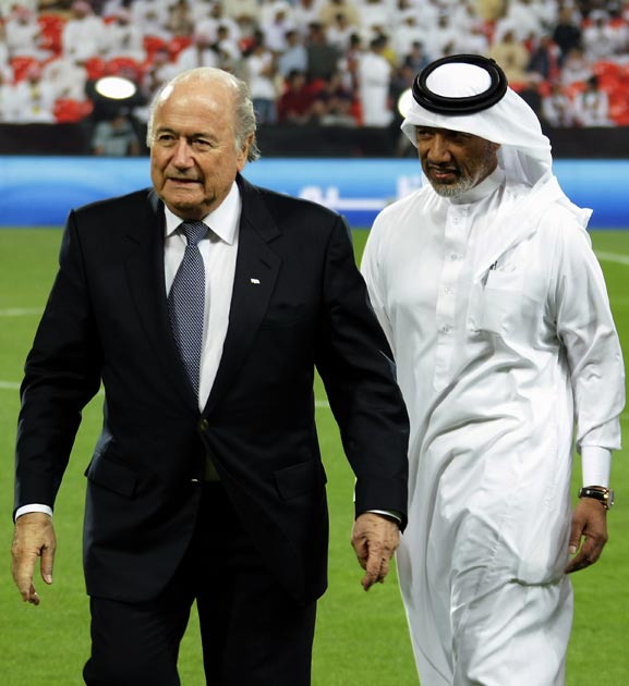 Blatter and Hammam are standing against each other for the Fifa presidency