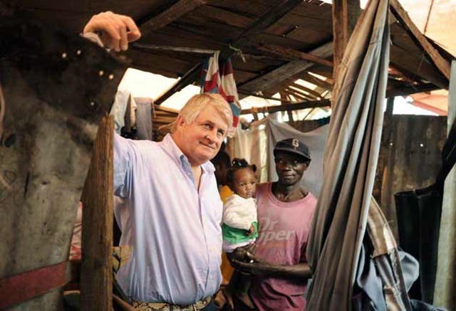 Denis O'Brien in Port au Prince in his role as chairman of the Haiti Action Network